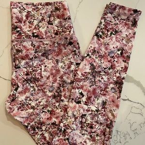 Lululemon Wunderunder Floral Leggings Sz 8